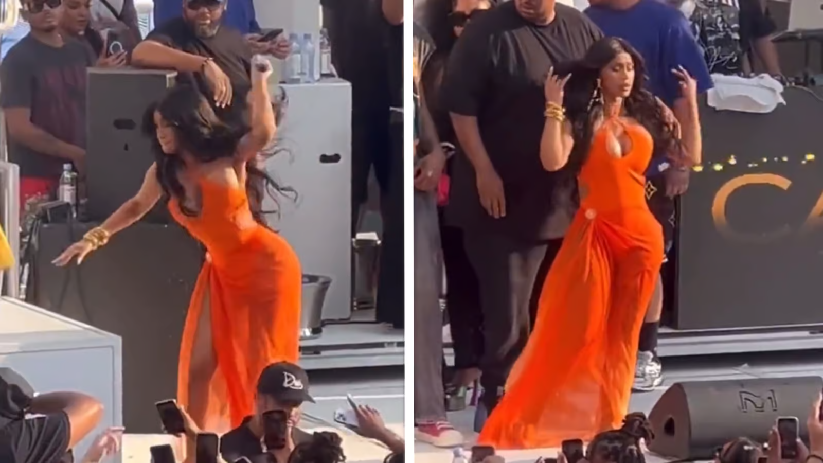 Fan throws drink at Cardi B