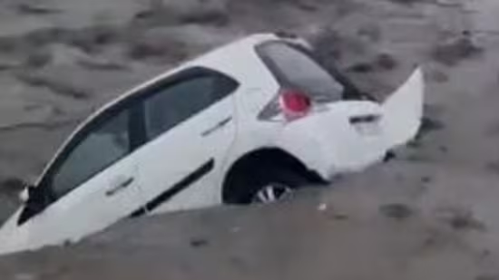 car drone away in Beas river