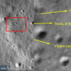 First Picture of Rover Pragyan from moon
