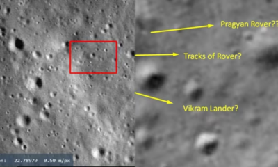 First Picture of Rover Pragyan from moon