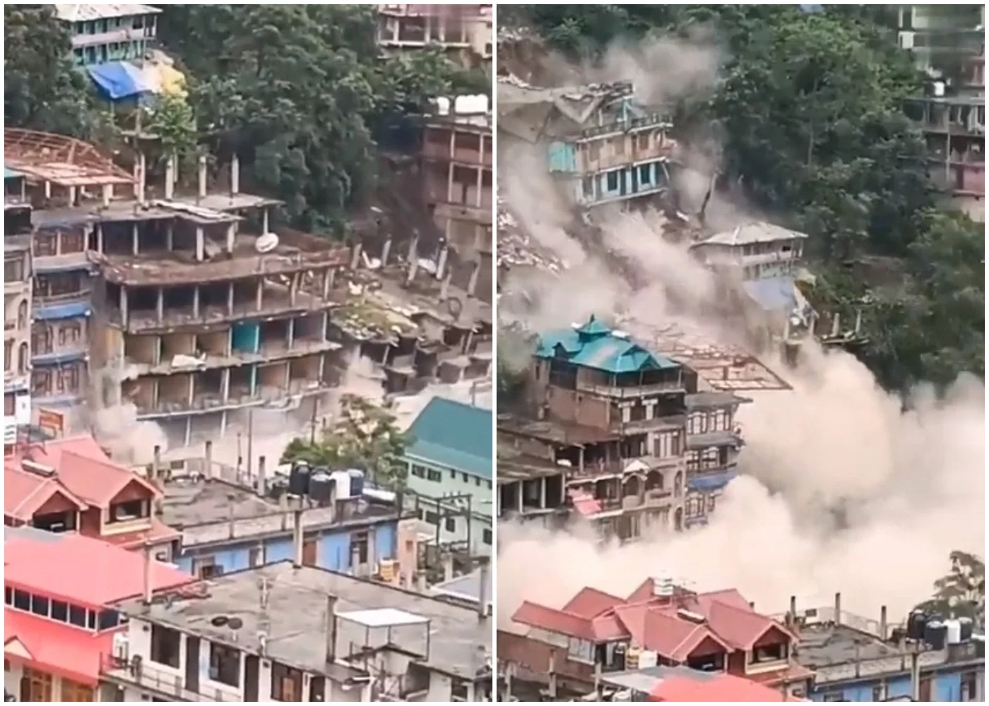 The scary video of Buildings collapse