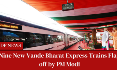 Prime Minister Narendra Modi inaugurated nine new Vande Bharat Express trains via video conferencing,