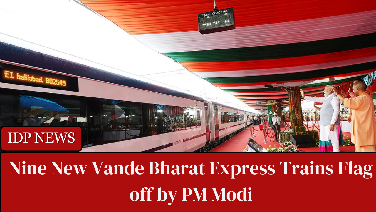 Prime Minister Narendra Modi inaugurated nine new Vande Bharat Express trains via video conferencing,