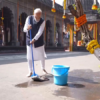 Before inaugurating the Mumbai Trans Harbour Link, PM Narendra Modi took part in a 'Swachhata Abhiyan' in Nashik, Maharashtra.