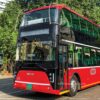In Ahmedabad, after 32 years, a double-decker bus is on the roads again. A double-decker e-bus has been started from the Jamalpur AMTS depot.