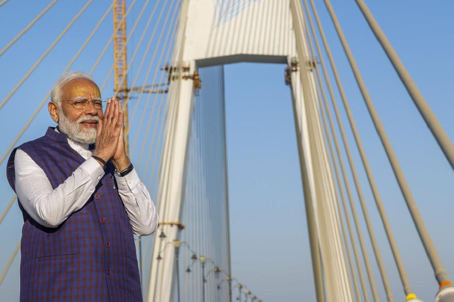 PM Modi celebrated a landmark milestone today by inaugurating India's longest cable-stayed bridge, the 'Sudarshan Setu,'