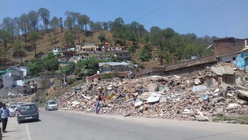 Illicit construction has been demolished in Dharampur village of Khambhalia, Dwarka. The bulldozer of the govt has again turned on the illegal structure in the Bediyawadi location.