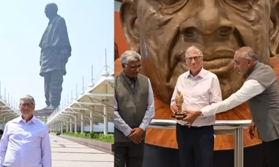 The tech mogul posted a video of his trip to the planet's tallest statue—the 597-foot-tall statue of Sardar Vallabhbhai Patel—and thanked Prime Minister Narendra Modi for the invitation.