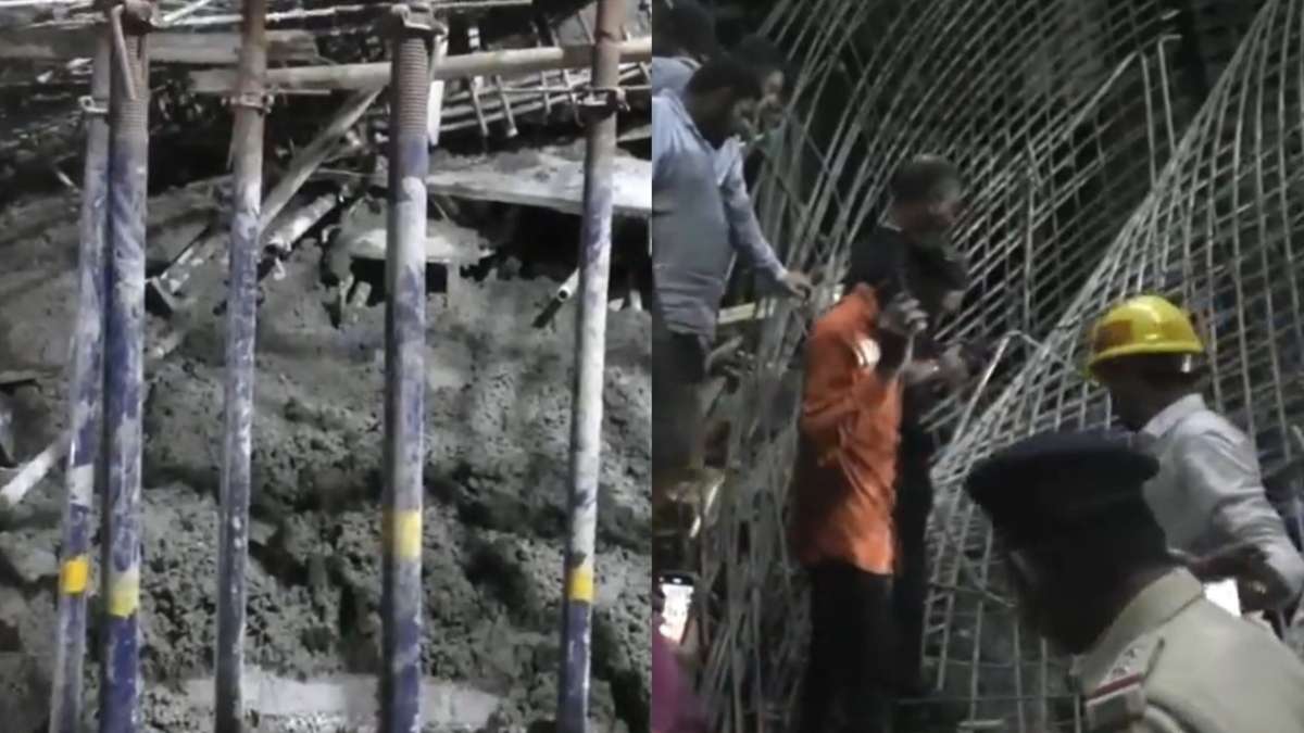 The laborer was saved after being tangled for hours after an under-construction medical college building in Gujarat's Morbi tumbled.