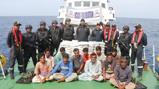 Drug: The Pakistani citizens were held during a joint operation of the Indian Coast Guard, Narcotics Control Bureau (NCB), and the Gujarat Anti-Terrorist Squad (ATS).