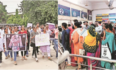 Gujarat Junior Doctors held a protest in response to the brutal rape and murder of a doctor at RG Kar Medical College.