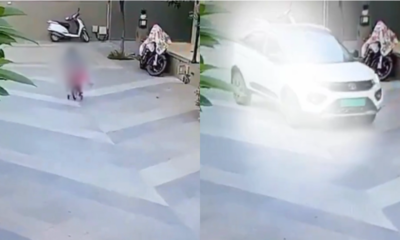 A terrible occurrence occurred in Mehsana district, where a four-year-old girl called Disha Patel died after being hit by a car.