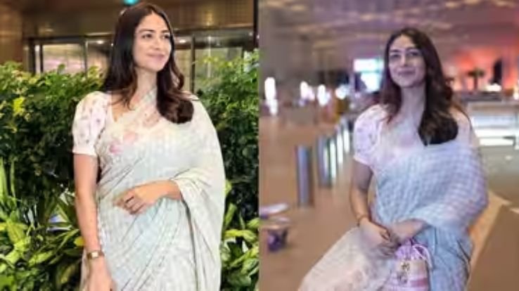 The actor wore the Lucy saree from Priyanka Gupta's Summer assemblage