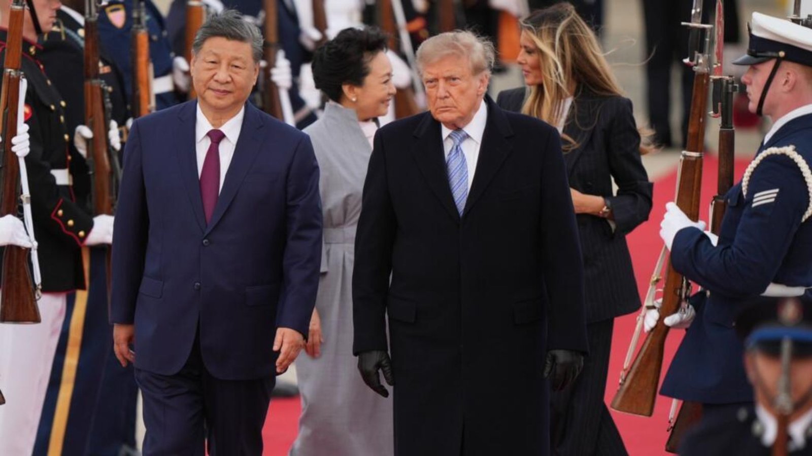 Xi Jinping’s US state visit opens with rare Trump welcome.