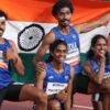 Vithya Ramraj powers India to Silver in Mixed 4x400m Relay.