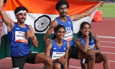 Vithya Ramraj powers India to Silver in Mixed 4x400m Relay.