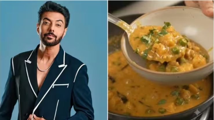 Chef Ranveer Brar's take on a homely dish with wadi, spiced curd gravy, and aromatic tadka.